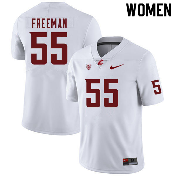 Women #55 Marquise Freeman Washington Cougars College Football Jerseys Sale-White